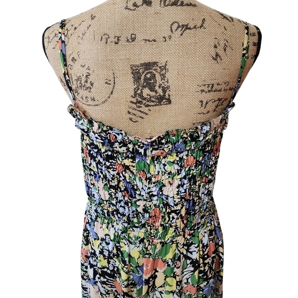 Parker Floral Sleeveless Side Zip Fully Lined Midi Dress - Large - Picture 6 of 9